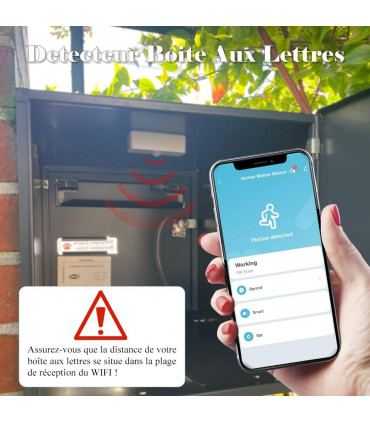 Détecteur capteur de mouvement WiFi pour Boite Aux Lettres