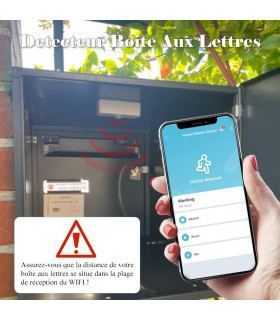 2 Détecteurs capteurs de mouvement WiFi pour Boite Aux Lettres