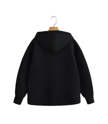 MUJER sweat à capuche zippé femmes automne sweat à capuche femme à manches longues surdimension