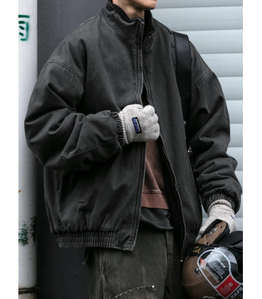 Veste polaire Vintage japonaise pour homme, veste épaisse de haute qualité, Streetwear coréen, 