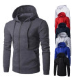 AKIMANIA.SITE - Veste à capuche à manches longues PVD pour hommes, fermeture à glissière, sweat-shirt Slim Fit,