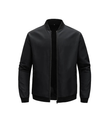 Veste courte ample à col de Baseball pour hommes, couleur unie, manteau fin décontracté d\'affai