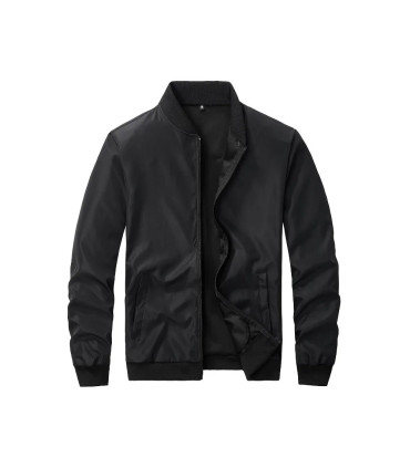 Veste courte ample à col de Baseball pour hommes, couleur unie, manteau fin décontracté d\'affai