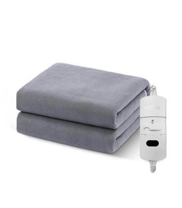 [Gray 120x150CM EU] Couverture chauffante électrique avec thermostat automatique, matelas de li