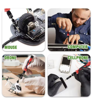 Jeu de tournevis de précision 115 en 1, Kit d\'outils de réparation magnétiques multifonctionnel