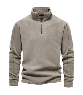 [EUR L 75-85kg HD08-LightGreen] AIOPESON marque qualité épaissir chaud polaire veste pour homme