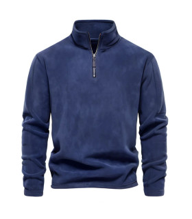[EUR XL 85-95kg HD08-navy] AIOPESON marque qualité épaissir chaud polaire veste pour hommes fer