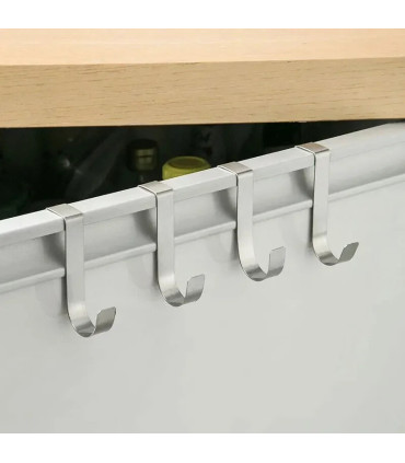 [White 1pcs] Crochet métallique en forme de S pour porte d\'armoire, support suspendu pour Gadge