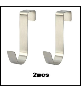 [Silver 2pcs] Crochet métallique en forme de S pour porte d\'armoire, support suspendu pour Gadg