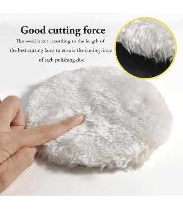 [Roue de laine 4in-5pcs] Kit de polissage 3/4/5 pouces, 5 pièces, tampon de polissage pour voit