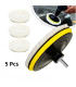 [Roue de laine 3in-5pcs] Kit de polissage 3/4/5 pouces, 5 pièces, tampon de polissage pour voit