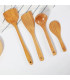 [4pcs] Ensemble d\'ustensiles de cuisine en bois, cuillères en bois pour la cuisine, ustensiles,