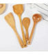 [4pcs] Ensemble d\'ustensiles de cuisine en bois, cuillères en bois pour la cuisine, ustensiles,