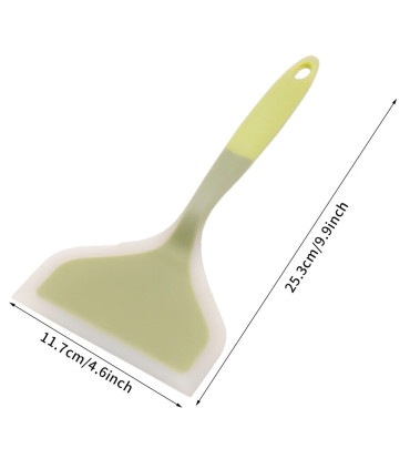 [1PC green] Spatule à jade en silicone multicolore, poêle antiadhésive, spatule à frire résista