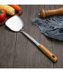 [Spoon] Spatule à manche en Imitation de Grain de bois en acier inoxydable, pelle qui fuit, cui