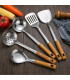 [Spoon] Ensemble de spatule de cuisine en acier inoxydable, manche brûlant, cuillère, passoire,