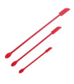 AKIMANIA.SITE - [Red] Spatule en Silicone résistante à la chaleur, manche Long, grattoir à double extrémité et 
