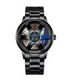 AKIMANIA.SITE - [Blue] Men's fashion car wheel luxury watches in stainless steel waterproof watch for men