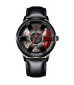 AKIMANIA.SITE - Moda hombres reloj de rueda de coche de lujo de acero inoxidable reloj resistente al agua para hombres