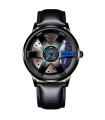 AKIMANIA.SITE - [Blue P] Orologio da uomo con ruota dell'auto in acciaio inossidabile orologi di lusso impermeabili per uomo