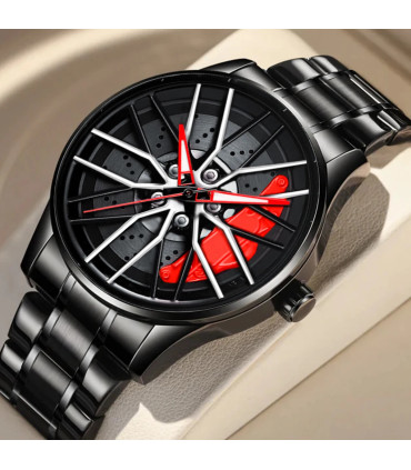 [LT03-LV] Montre de voiture à cadran rotatif, mouvement à Quartz, en acier inoxydable, VA AV VO