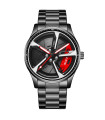 AKIMANIA.SITE - [Black red] LIGE nouveau sport hommes voiture roue montres affaires étanche montre à Quartz pou