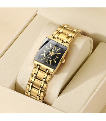 [Women Black] LIEBIG montres à Quartz de luxe pour femmes hommes montre d\'affaires conception S