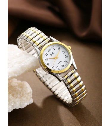 [Or] Ensemble de montres pour femmes, 3 pièces, à la mode, légères et luxueuses, à porter au qu