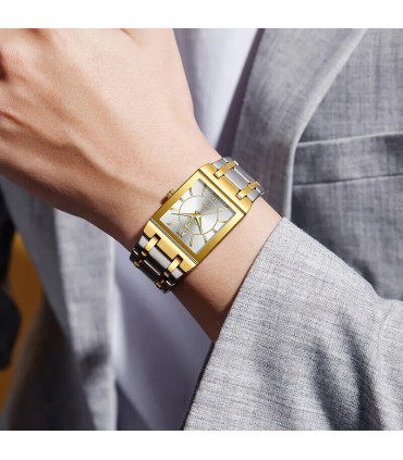 [Men Gold] LiEBIG luxe montres à Quartz doré pour femme fille mâle mode 30 m étanche femmes dam