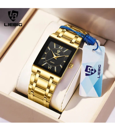 [Women Gold] LiEBIG luxe montres à Quartz doré pour femme fille mâle mode 30 m étanche femmes d