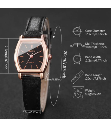 [A Without Box] Mode femmes montres décontracté petit cadran bracelet en cuir femmes montre à Q