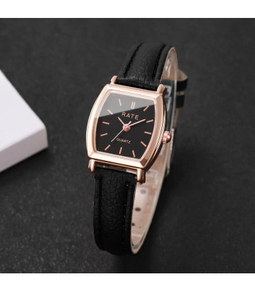 [D Without Box] Mode femmes montres décontracté petit cadran bracelet en cuir femmes montre à Q